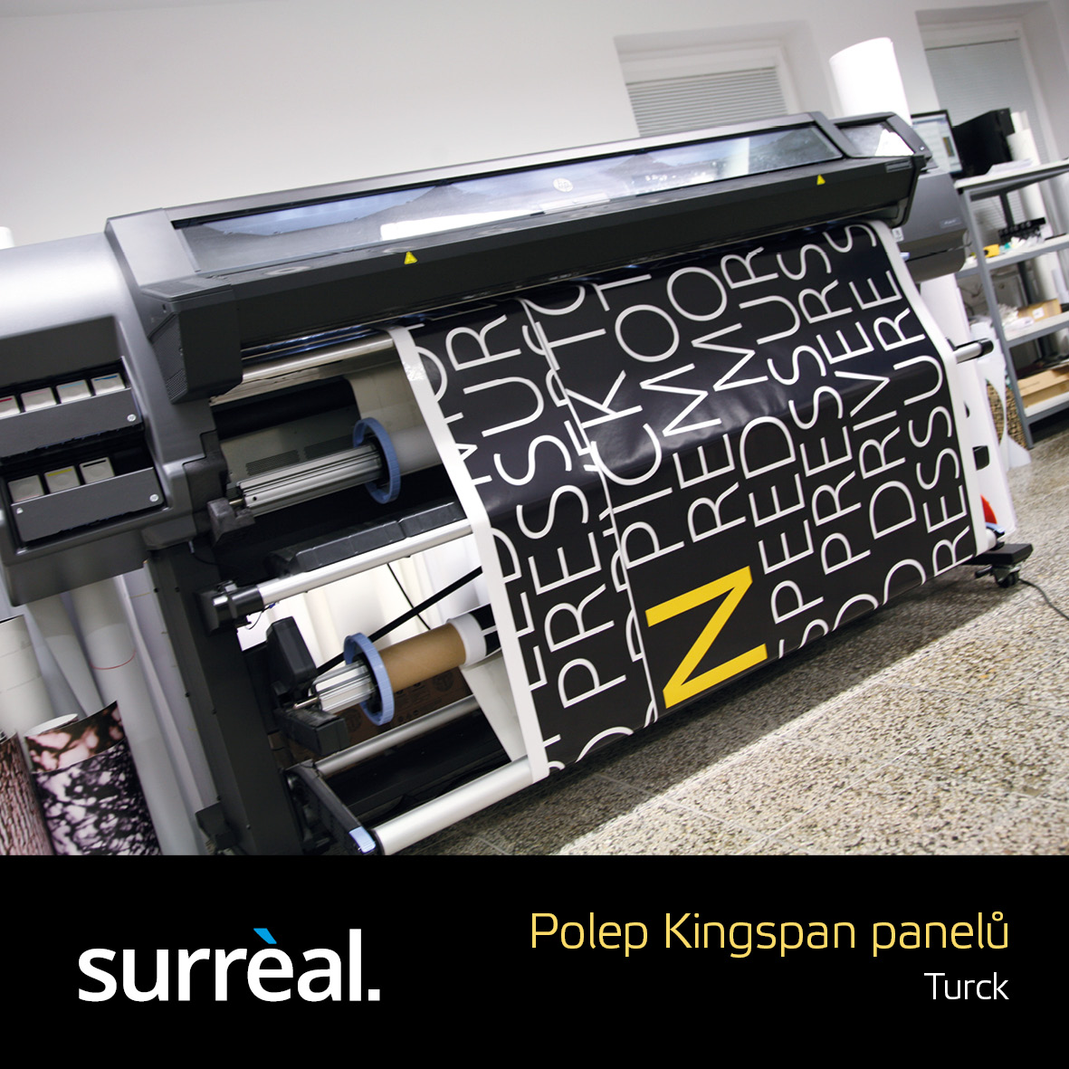 Tisk polepu na Kingspan panely