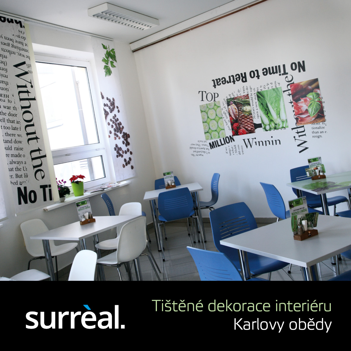 Tištěné závěsy a dekorace