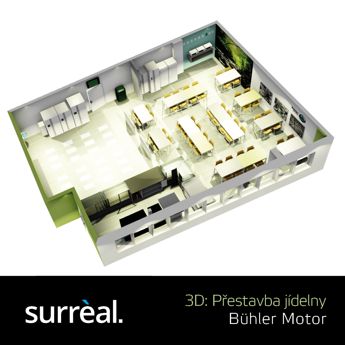 3D vizualizace jídelny