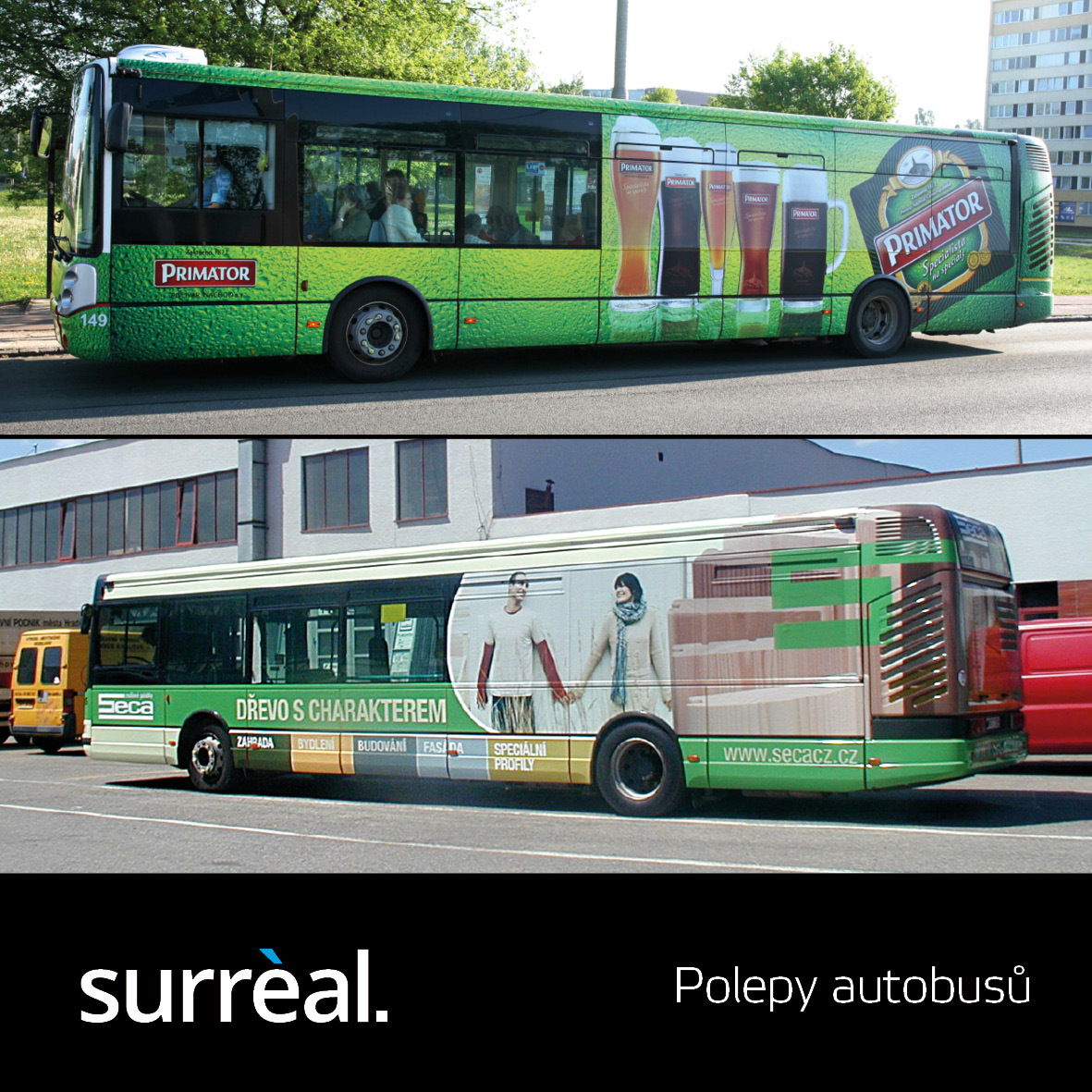 Polepy autobusů